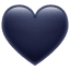 Emoji coração preto U+1F5A4