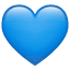 Emoji coração azul U+1F499