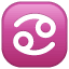 Emoji signo de Câncer U+264B