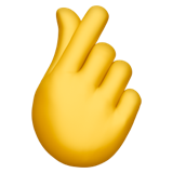 Símbolo do dedo indicador cruzado U+1FAF0
