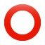 Símbolo de círculo vermelho vazio U+2B55