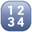 Emoji de tecla de números U+1F522