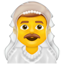 Emoji homem com véu U+1F470 U+2642