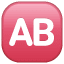 Símbolo do botão AB U+1F18E
