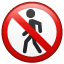 Símbolo proibido para pedestres U+1F6B7