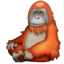 Emoji de orangotango U+1F9A7