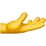 Mão com a palma da mão para cima símbolo U+1FAF4