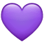 Emoji coração roxo U+1F49C