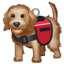 Emoji de cão de assistência U+1F415 U+1F9BA