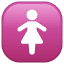 Símbolo banheiro feminino Whatsapp U+1F6BA